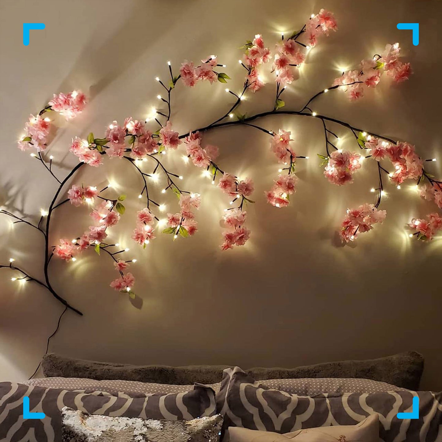 Willow Tree Branch Light Wall Rattan