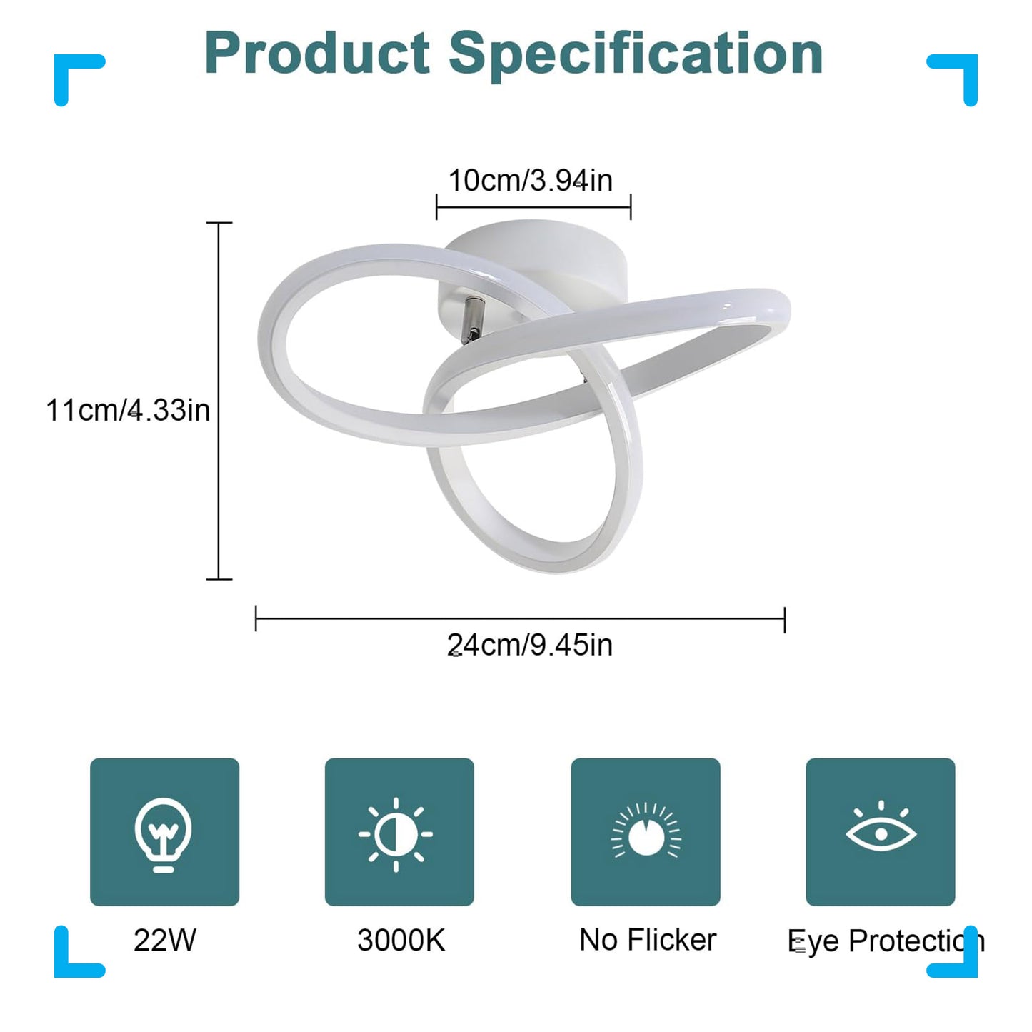 Modern LED Aluminum Ceiling Light