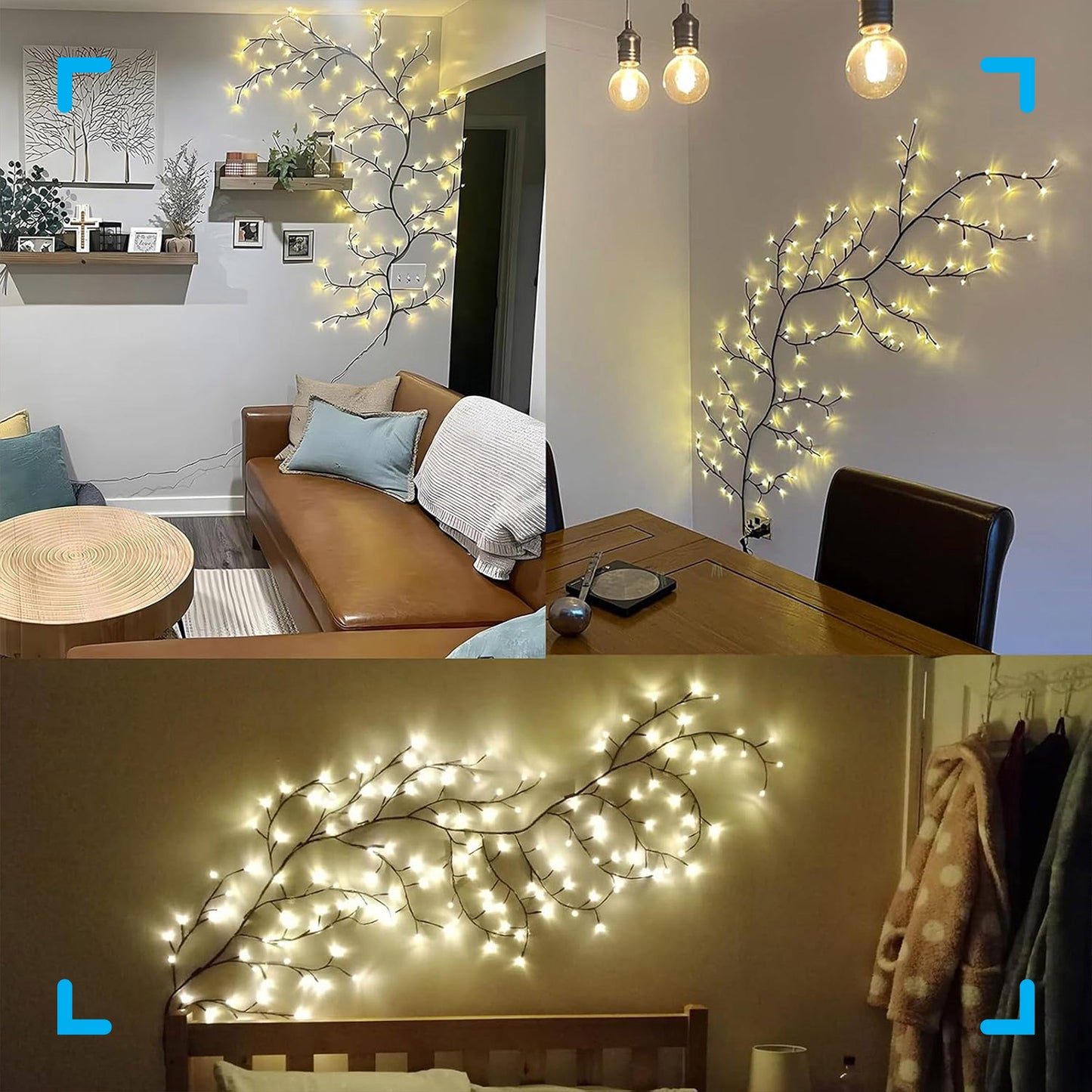 Willow Tree Branch Light Wall Rattan