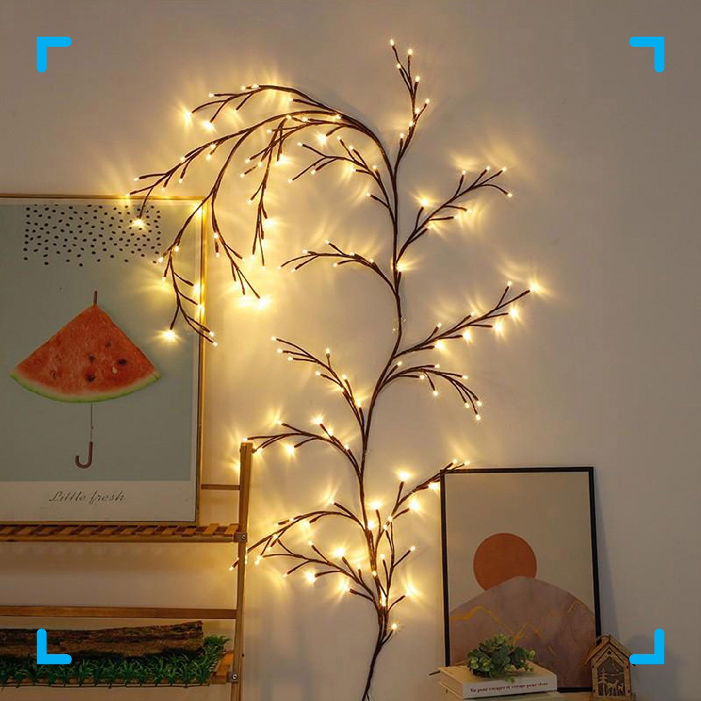 Willow Tree Branch Light Wall Rattan