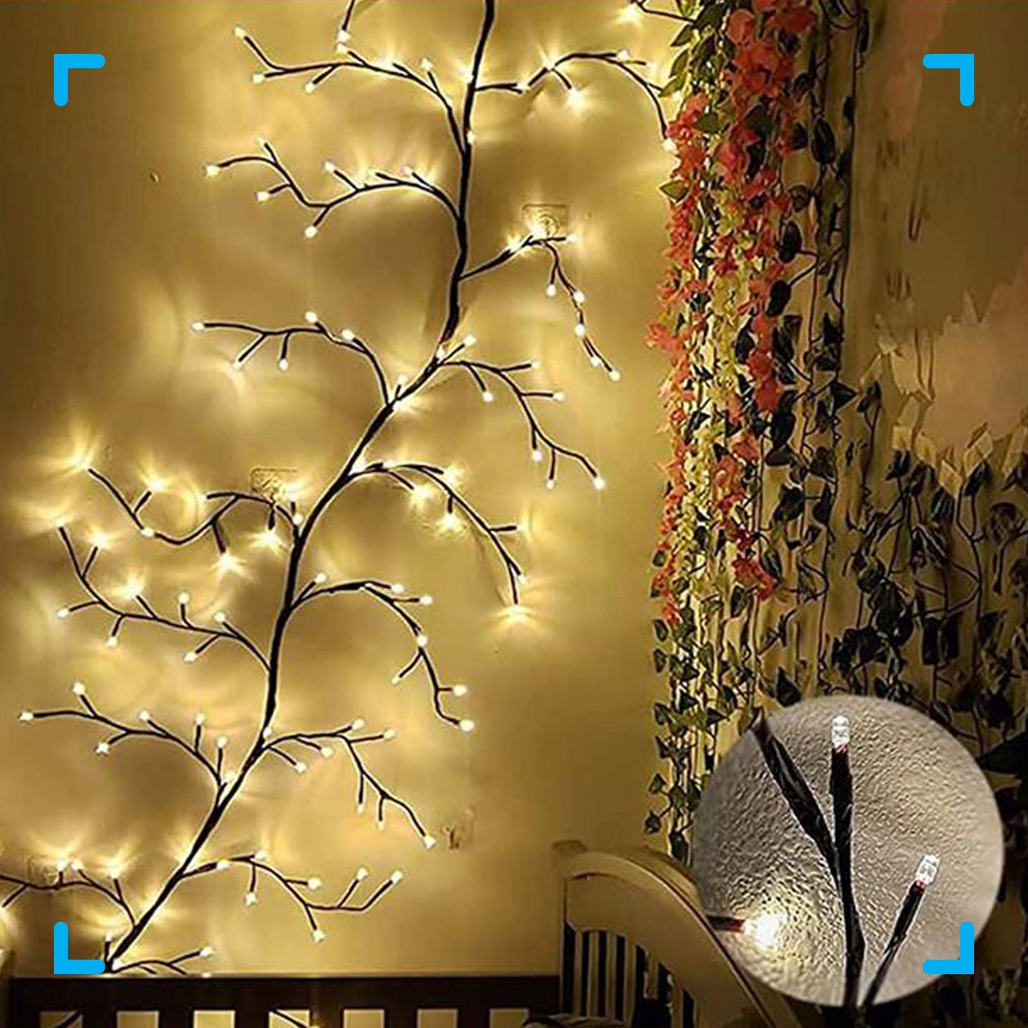 Willow Tree Branch Light Wall Rattan